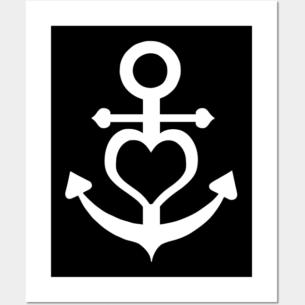 Love Anchor- loving couple couples maritime gifts Wall Art by Shirtbubble